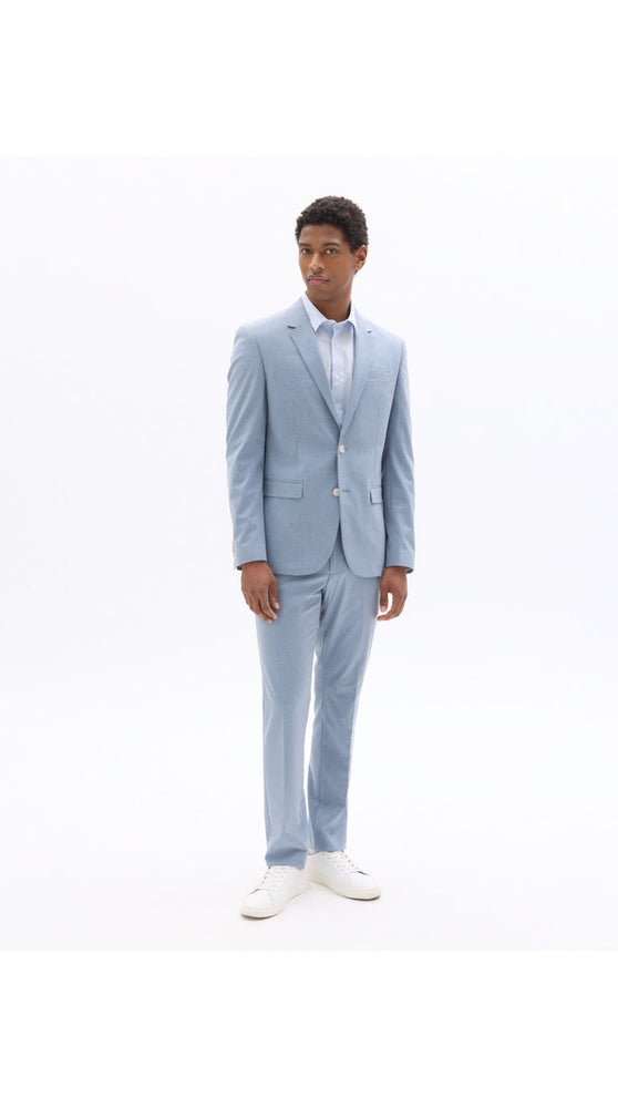 Slim Fit Bi-Stretch Chambray Suit Jacket