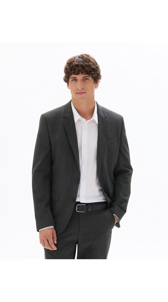 Slim Bi-Stretch Suit Jacket - Dark Grey