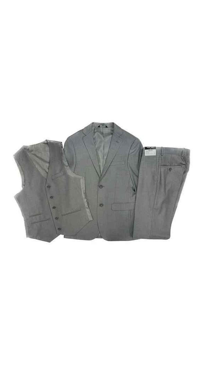 West End 9-1012V121 3PCS Ultra Slim Fit Suit Light Grey