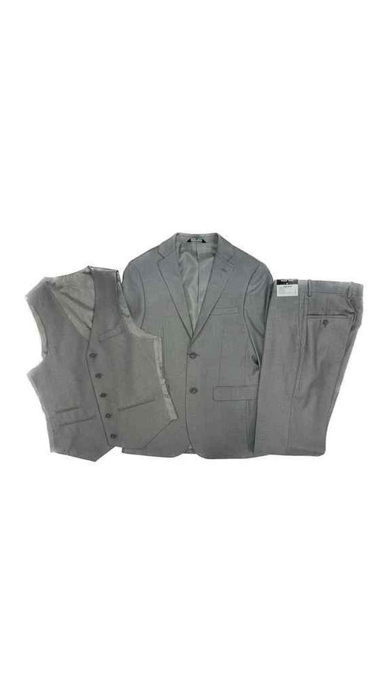 West End 9-1012V121 3PCS Ultra Slim Fit Suit Light Grey