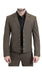 Men's Brown Western Suit 2-Piece - Cowboy Suit with Western Yoke & Pearl Snaps