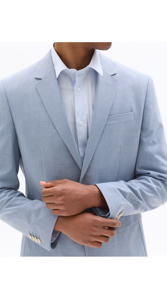 Slim Fit Bi-Stretch Chambray Suit Jacket
