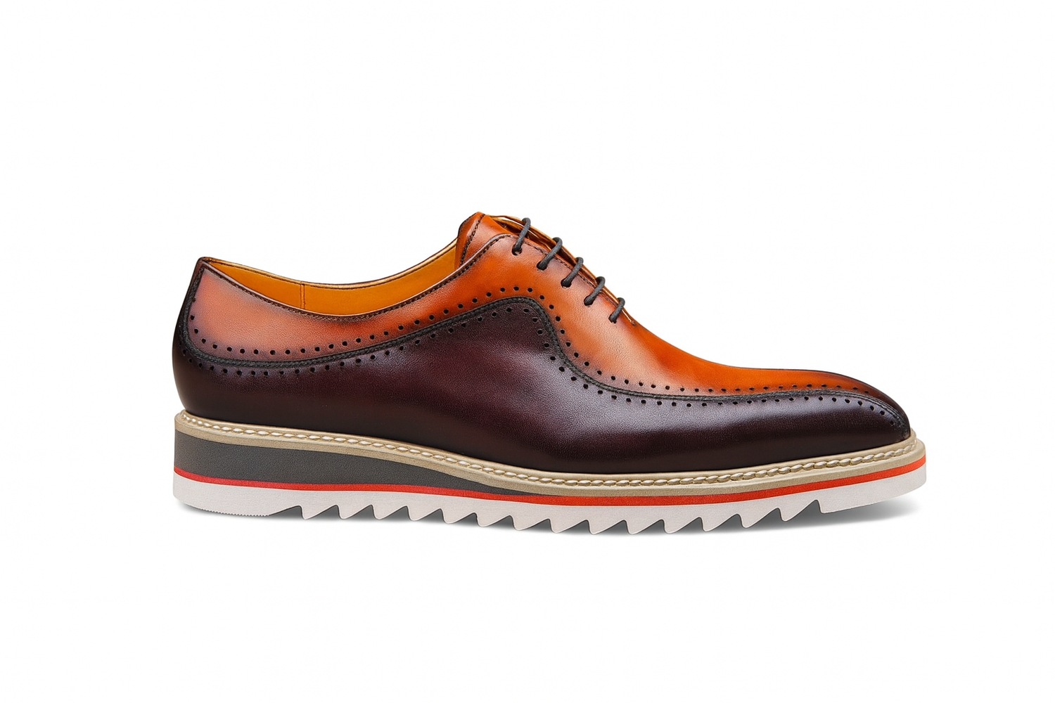 Stylish Two-Tone Brogue Oxford
