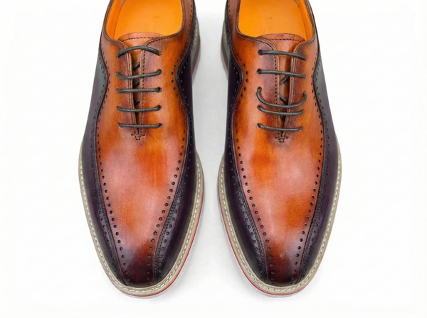 Carrucci Stylish Two-Tone Brogue Oxford