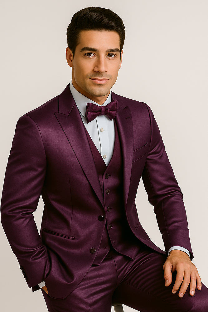 Groomfit-purple-satin-tuxedo-ensemble