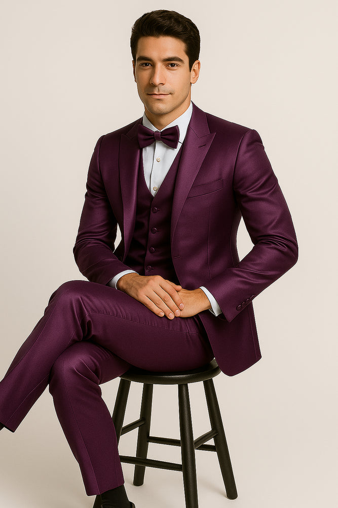 Groomfit-purple-satin-tuxedo-ensemble