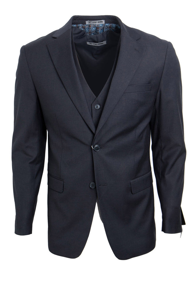 Men's Charcoal Suit Three Piece Set by Stacy Adams - Wedding - Prom