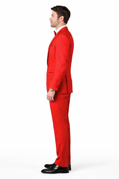 Classic Red Shawl Lapel Tuxedo for Men | 1-Button 4-Piece Suit