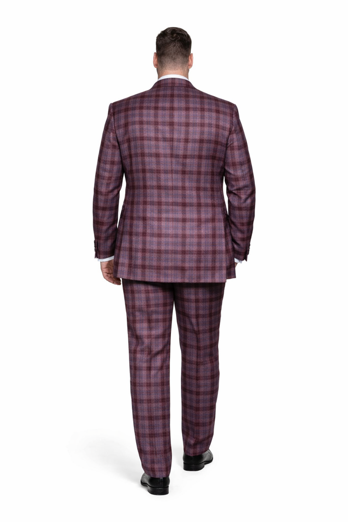 Purple Plaid Double-Breasted 3-Piece Signature Suit