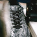 Zelli Rio Genuine Ostrich Quill Sneakers in Faded Black