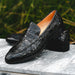 Zelli Roma Genuine Caiman Crocodile Penny Loafer in Black