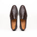 Zelli Roma Genuine Caiman Crocodile Penny Loafers in Nicotine