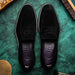 Zelli Roma Versatile Italian Suede Penny Loafers in Black