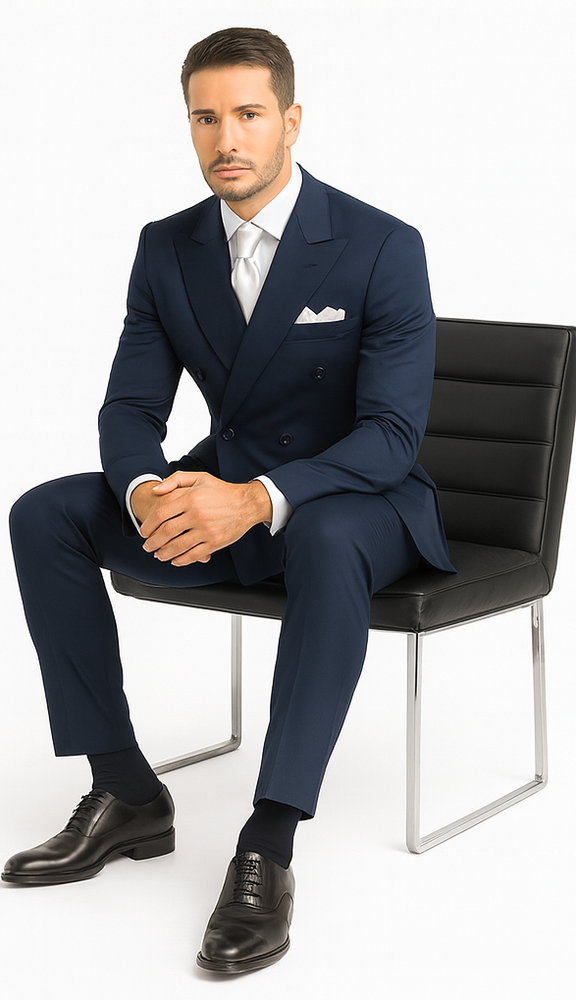 Rossi Man ARTHUR RM2302 Double-Breasted Suit – Men’s Formalwear