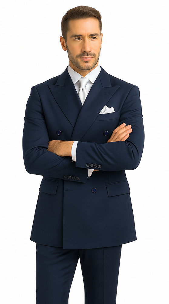 Rossi Man ARTHUR RM2302 Double-Breasted Suit – Men’s Formalwear