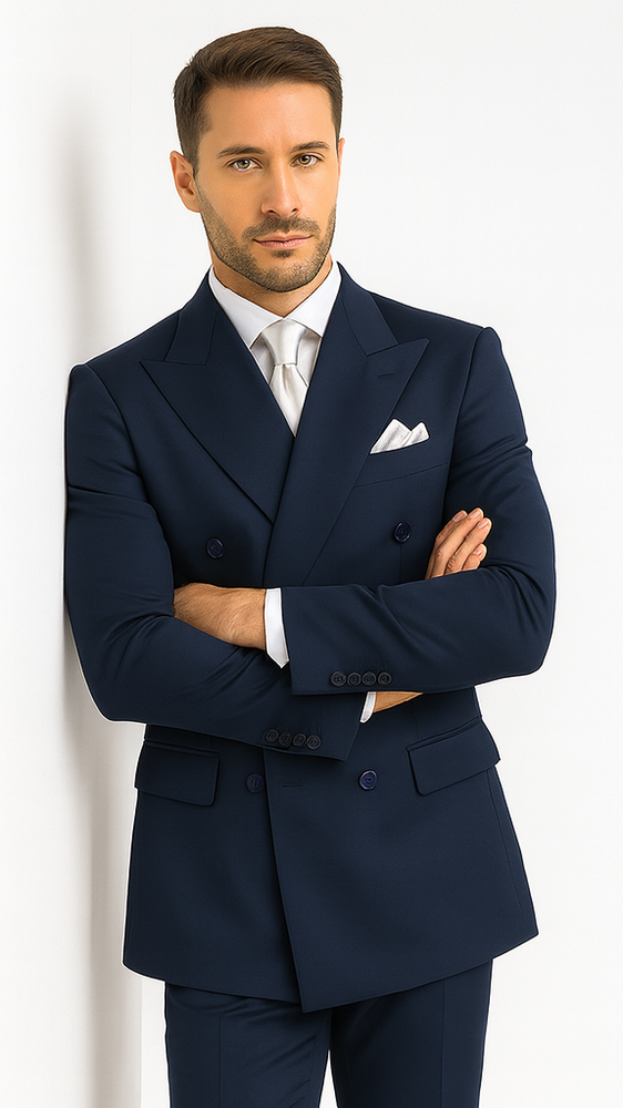 Rossi Man ARTHUR RM2302 Double-Breasted Suit – Men’s Formalwear