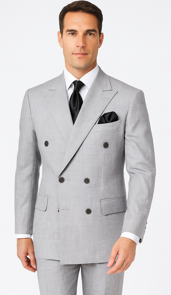 Rossi Man ARTHUR RM2305 Double-Breasted Suit –  Men’s Formalwear