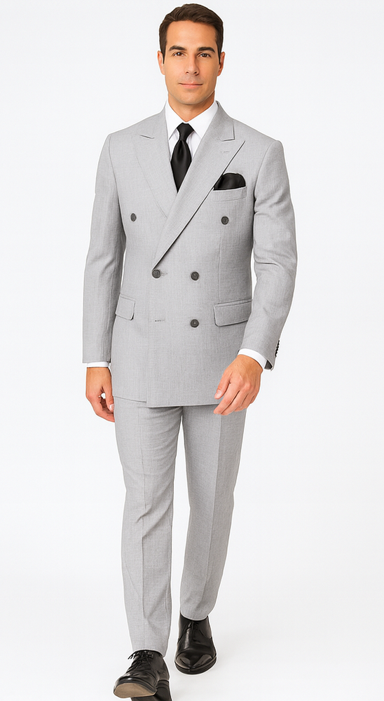 Rossi Man ARTHUR RM2305 Double-Breasted Suit –  Men’s Formalwear