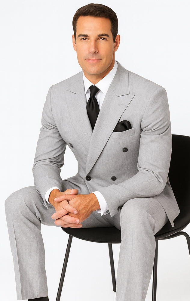 Rossi Man ARTHUR RM2305 Double-Breasted Suit –  Men’s Formalwear