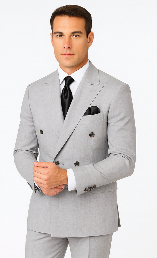 Rossi Man ARTHUR RM2305 Double-Breasted Suit –  Men’s Formalwear