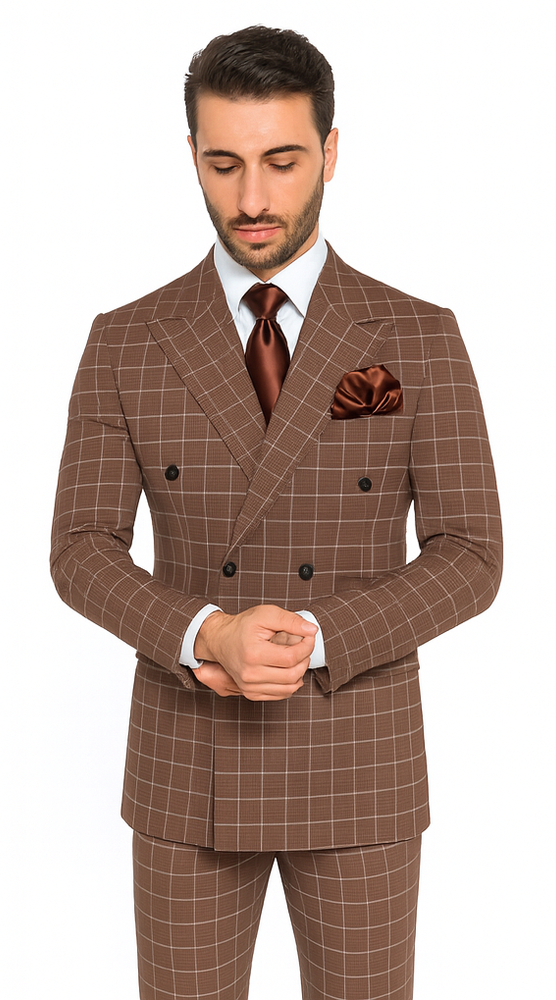 Rossi Man ARTHUR RM2317 Double-Breasted Suit – Men’s Formalwear