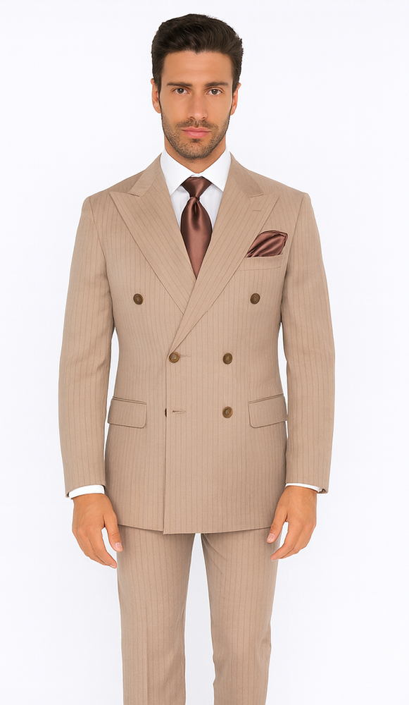 Rossi Man ARTHUR RM2320 Double-Breasted Suit – Men’s Formalwear