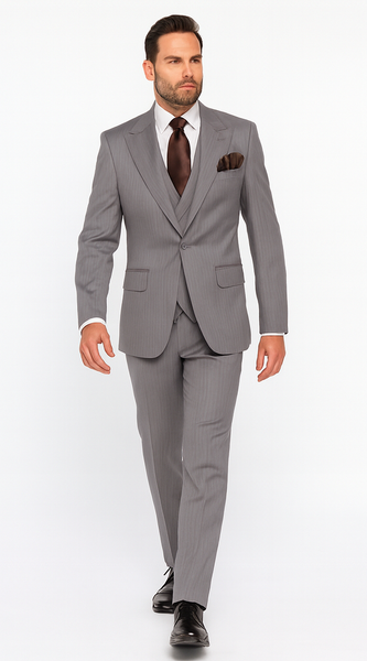 Rossi Man BOND RM1781 Slim Fit 3-Piece Suit – Modern Formalwear for Men