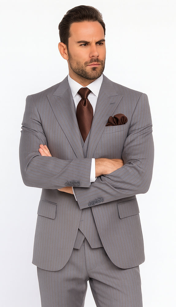 Rossi Man BOND RM1781 Slim Fit 3-Piece Suit – Modern Formalwear for Men