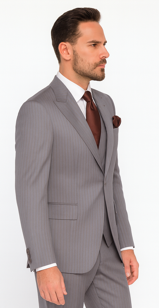 Rossi Man BOND RM1781 Slim Fit 3-Piece Suit – Modern Formalwear for Men