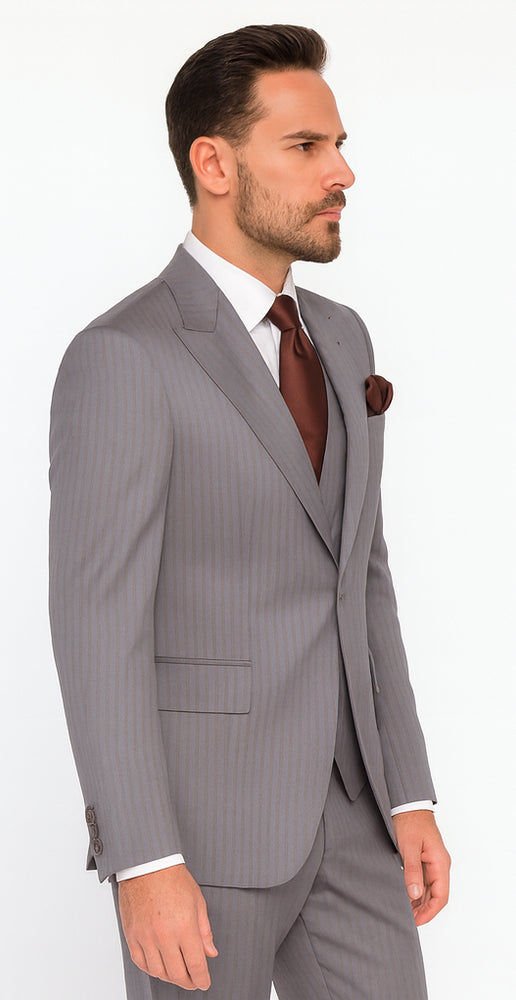 Rossi Man BOND RM1781 Slim Fit 3-Piece Suit – Modern Formalwear for Men