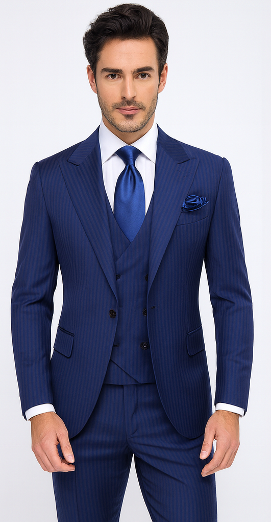 ROSSI MAN SLIM FIT 3 PIECE SUIT BOND RM1781 main image 0