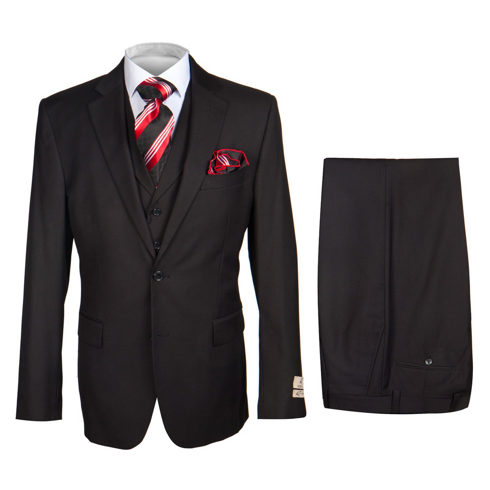 Rossi Man CYRUS RM101 Black 3-Piece Suit – Classic Men’s Formalwear