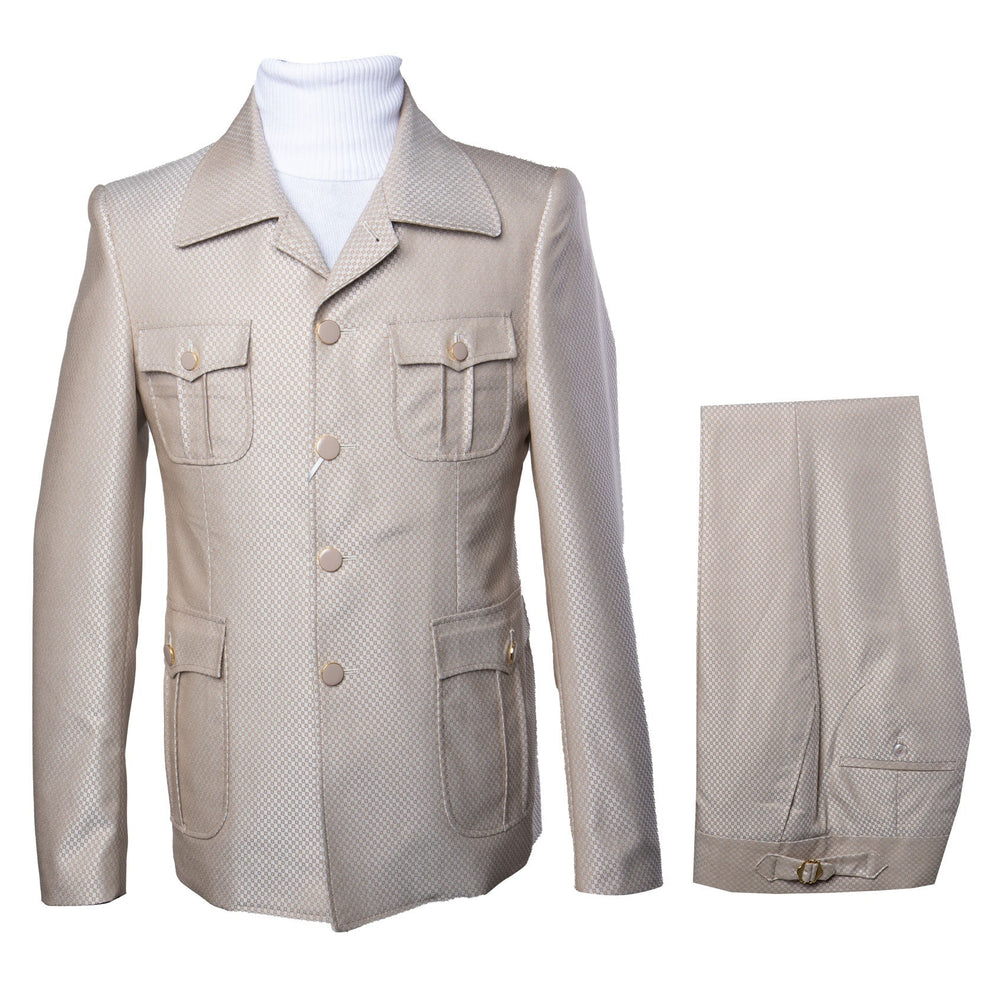 Rossi Man DUKE RM1766 Slim Fit 3-Piece Suit for Men – Modern Cream Off-White Formalwear