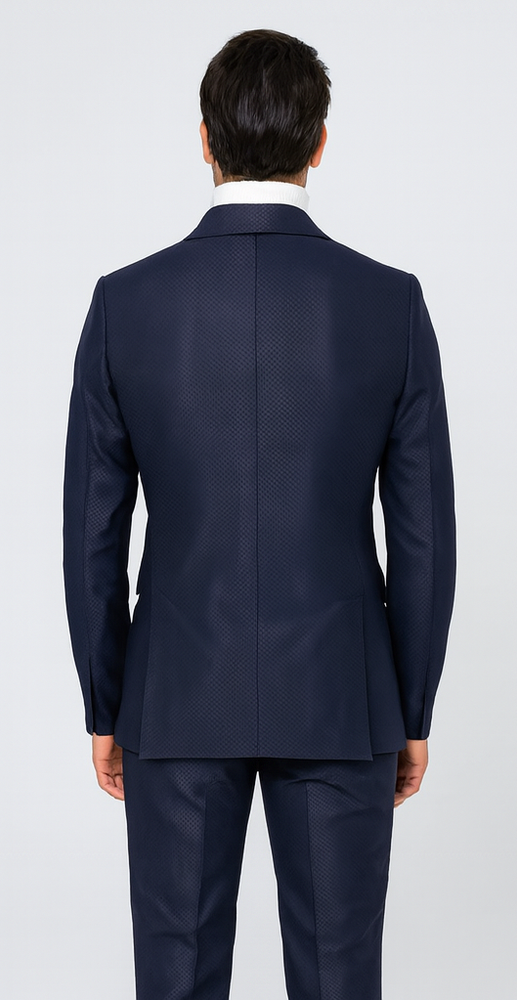 Rossi Man DUKE RM1768 Slim Fit 3-Piece Navy Suit – Modern Formalwear for Men