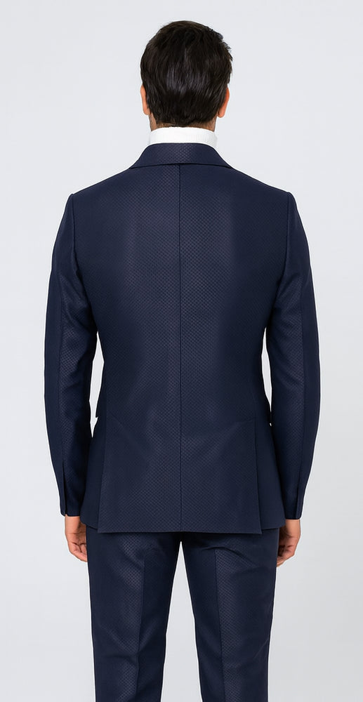 Rossi Man DUKE RM1768 Slim Fit 3-Piece Navy Suit – Modern Formalwear for Men