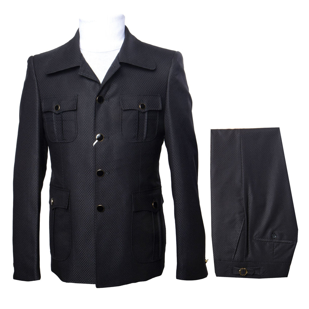 Rossi Man DUKE RM1769 Slim Fit Black 3-Piece Suit for Men – Modern Mens Formalwear
