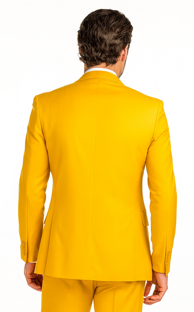 Rossi Man ELI RM103 Bold Yellow 3-Piece Suit – Men’s Formalwear