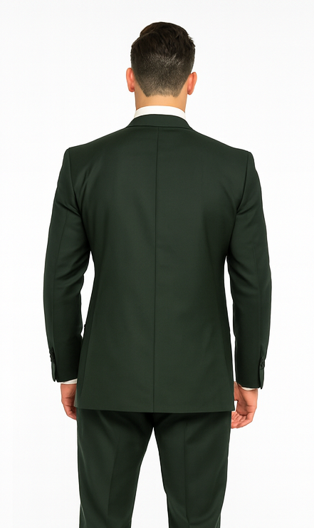 Rossi Man ELI RM117 Hunter Green 3-Piece Suit – Classic Men’s Formalwear