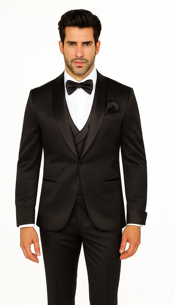 Rossi Man Ford RM1912 Black Slim Fit Suit – Modern Men’s Formalwear