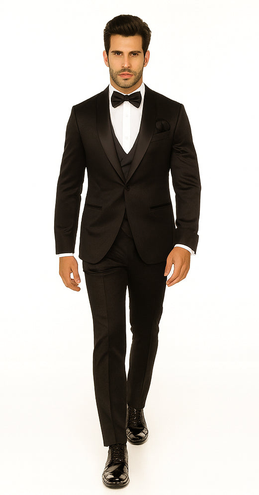 Rossi Man Ford RM1912 Black Slim Fit Suit – Modern Men’s Formalwear