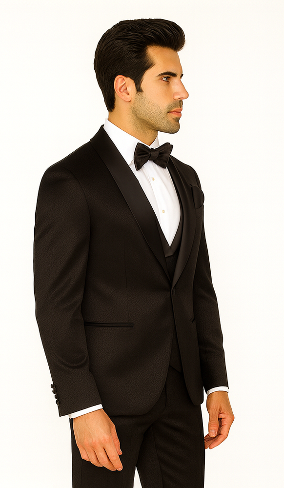 Rossi Man Ford RM1912 Black Slim Fit Suit – Modern Men’s Formalwear