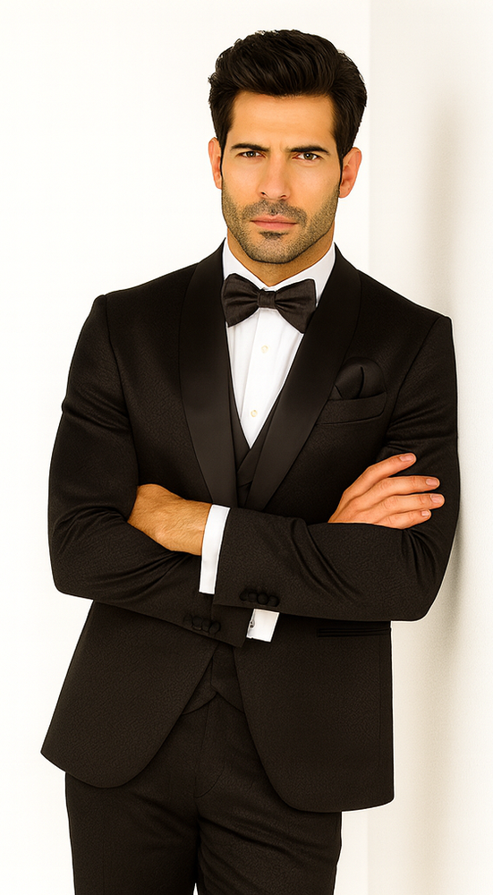 Rossi Man Ford RM1912 Black Slim Fit Suit – Modern Men’s Formalwear