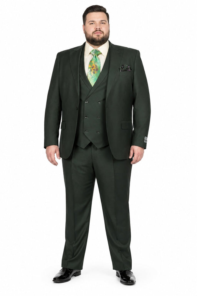 Rossi Man ELI RM117 Hunter Green 3-Piece Suit – Classic Men’s Formalwear