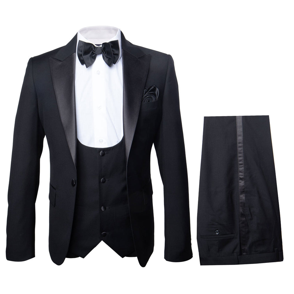 Rossi Man LEO RM1101 Classic Black Suit for Men – Slim Fit Formalwear