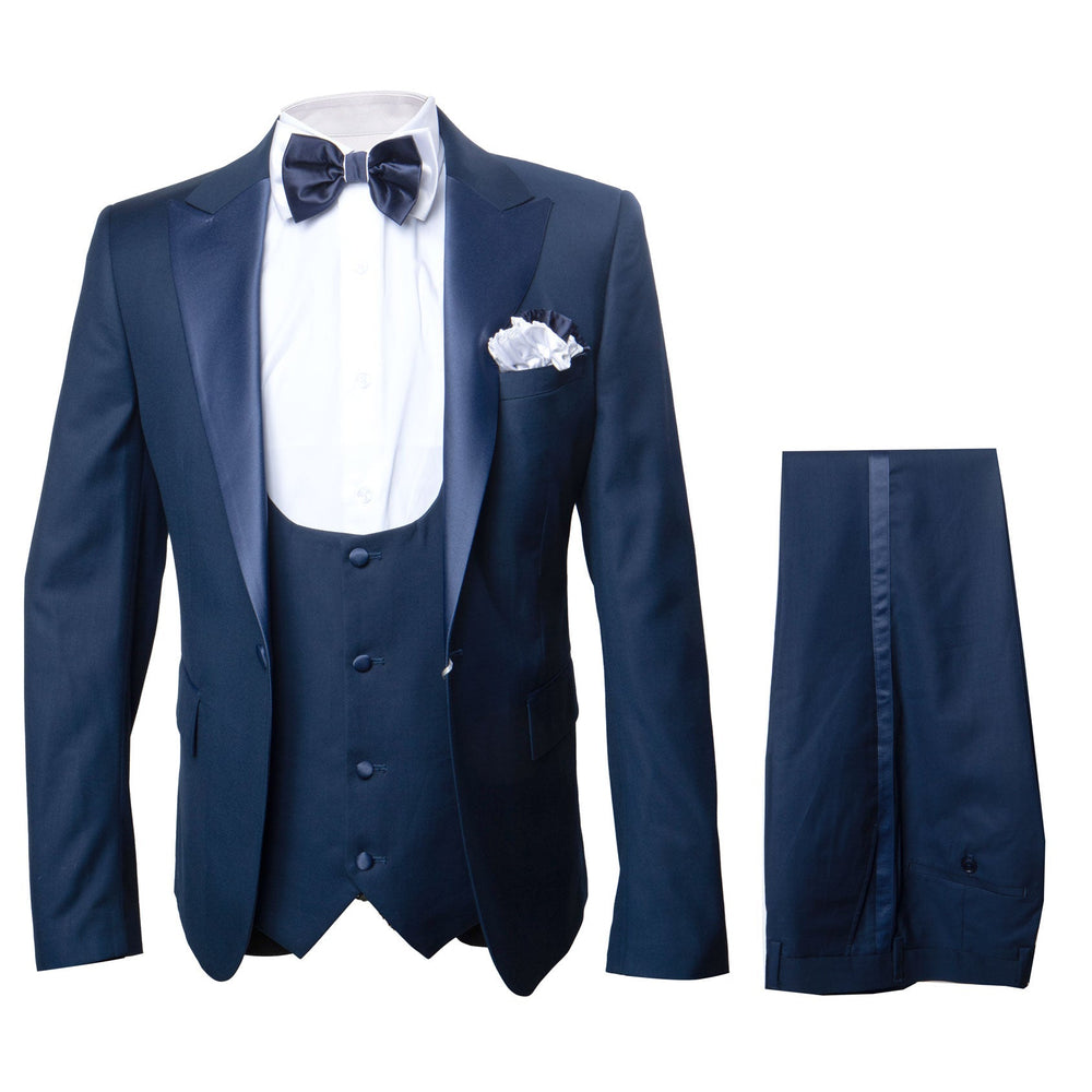 Rossi Man LEO RM1102 Modern 3-Piece Tuxedo for Men – Slim Fit Formal Suit for Special Occasions