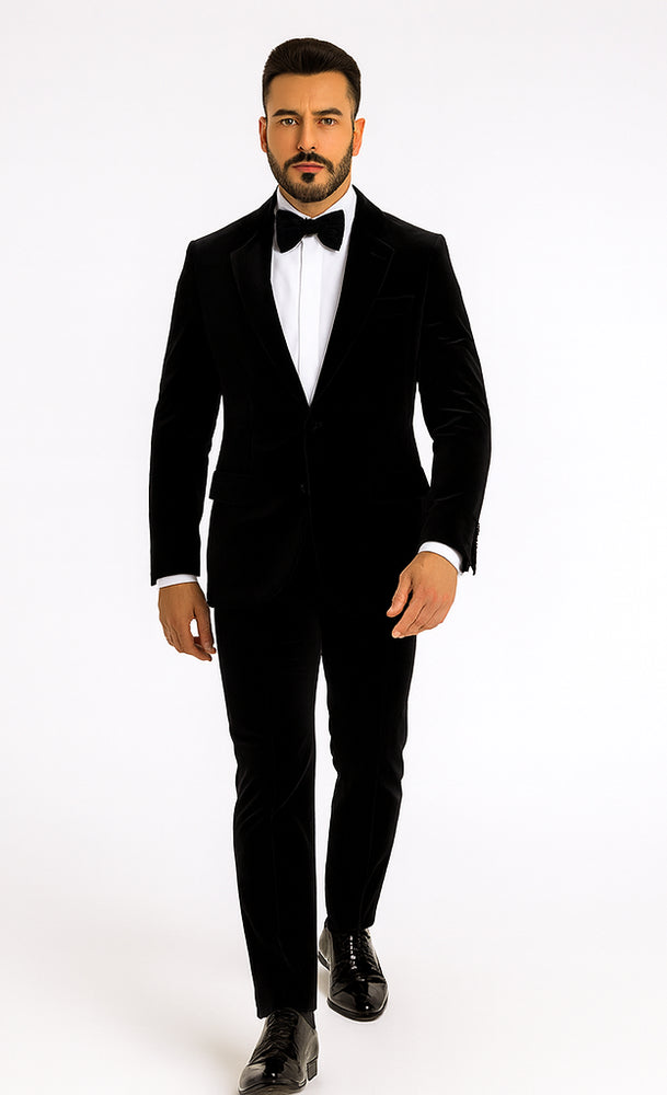 Rossi Man LEO RM1575 Black Suit – Men’s Modern Sleek Fit Formalwear