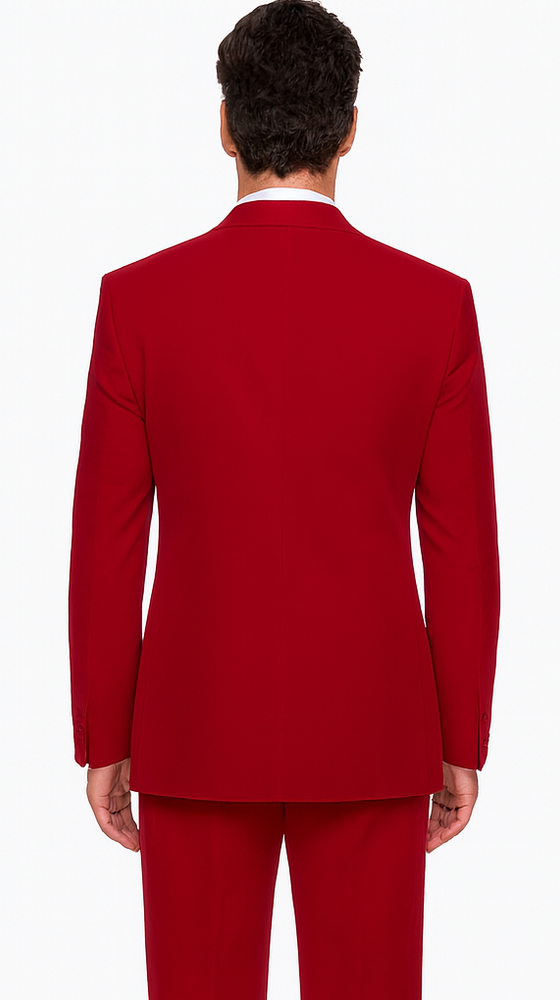 Rossi Man LEO RM1577 Men’s Slim Fit 3-Piece Red Suit –  For Formal Occasions