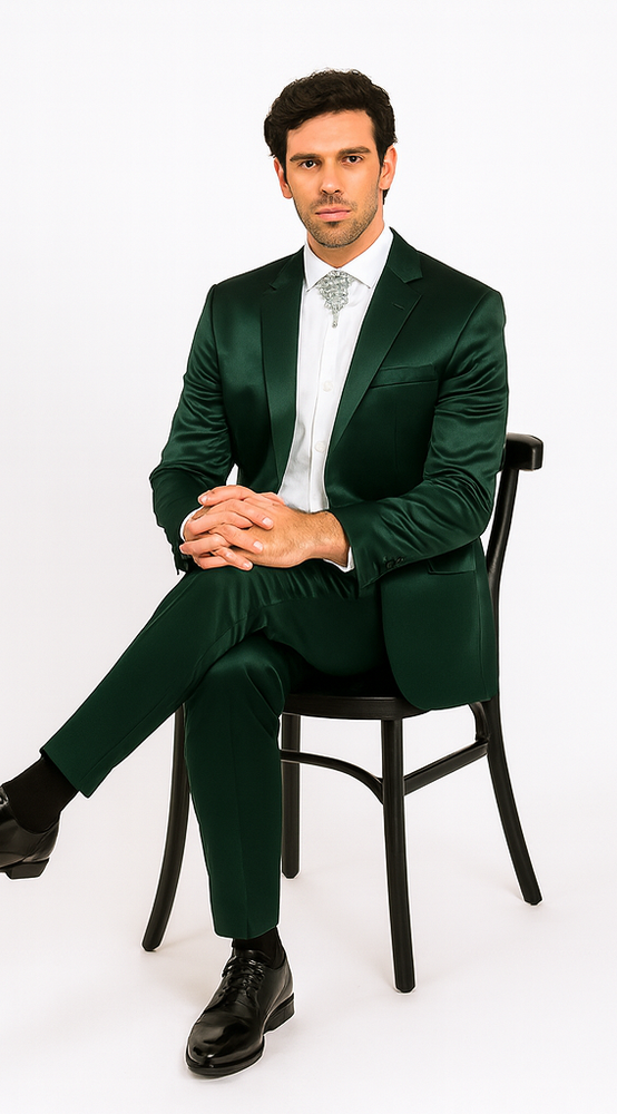 Rossi Man LEO RM1611 Men’s Slim Fit 3-Piece Suit – Modern Formalwear for Events