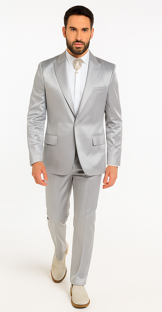 Rossi Man LEO RM1622 Men’s Slim Fit 3-Piece Off-White Designer Suit – Formalwear for Special Occasions