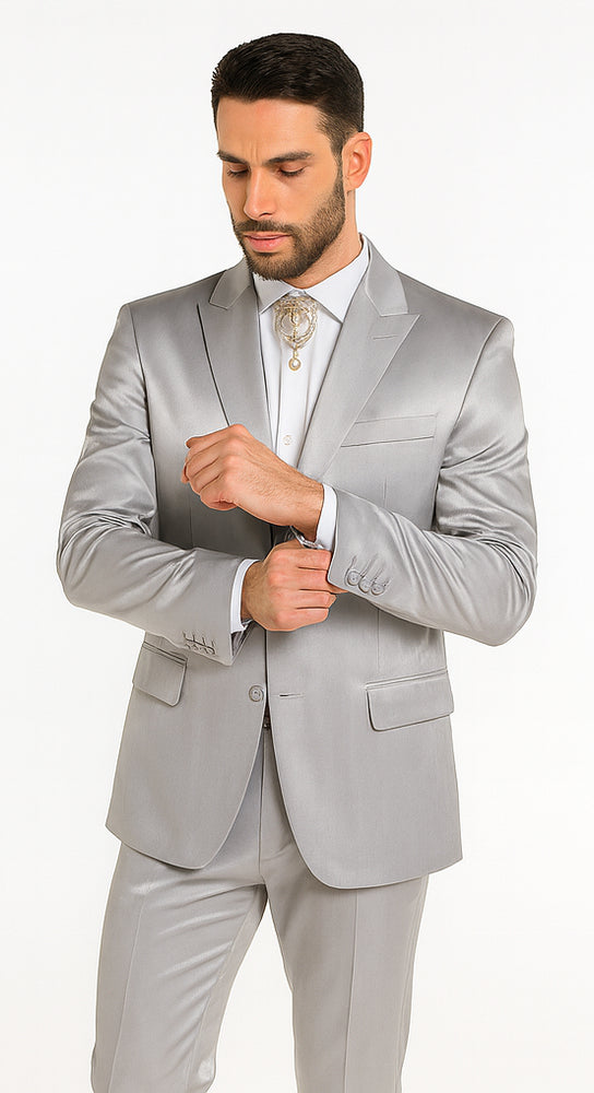 Rossi Man LEO RM1622 Men’s Slim Fit 3-Piece Off-White Designer Suit – Formalwear for Special Occasions